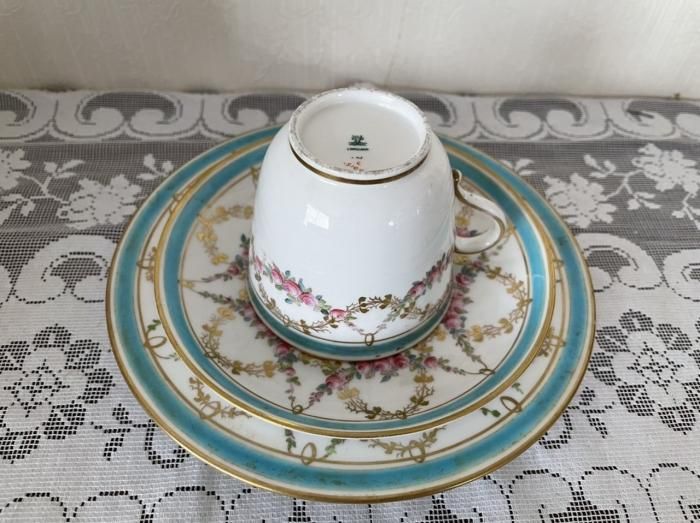 優美コールポート・ハンドペイント トリオ - アンティークと薔薇雑貨の