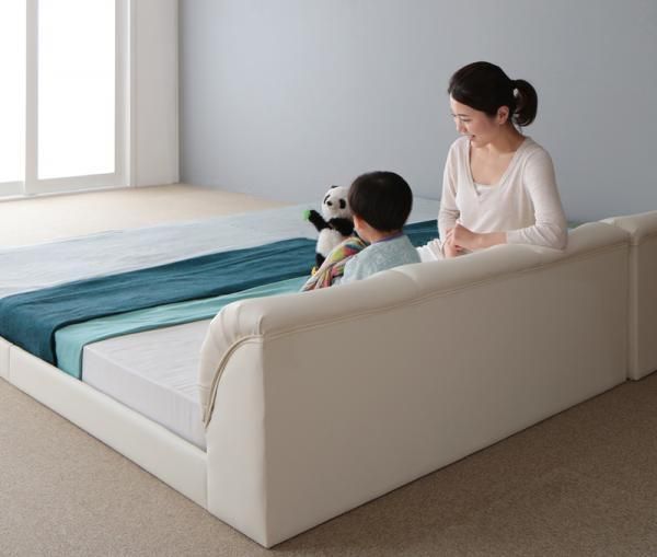 レザーベッドキングサイズ ベッドフレーム