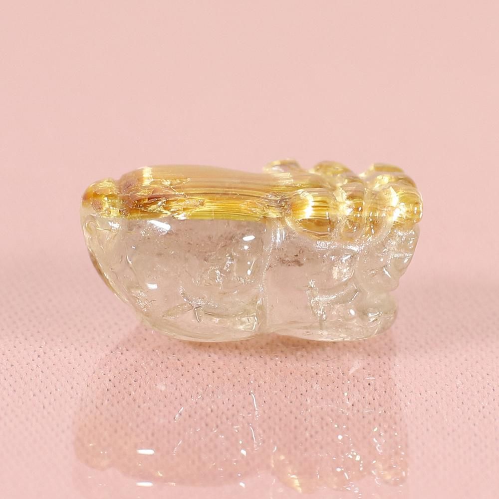 偏財運を高める風水アイテム】タイチンルチルクォーツ 貔貅(ヒキュウ