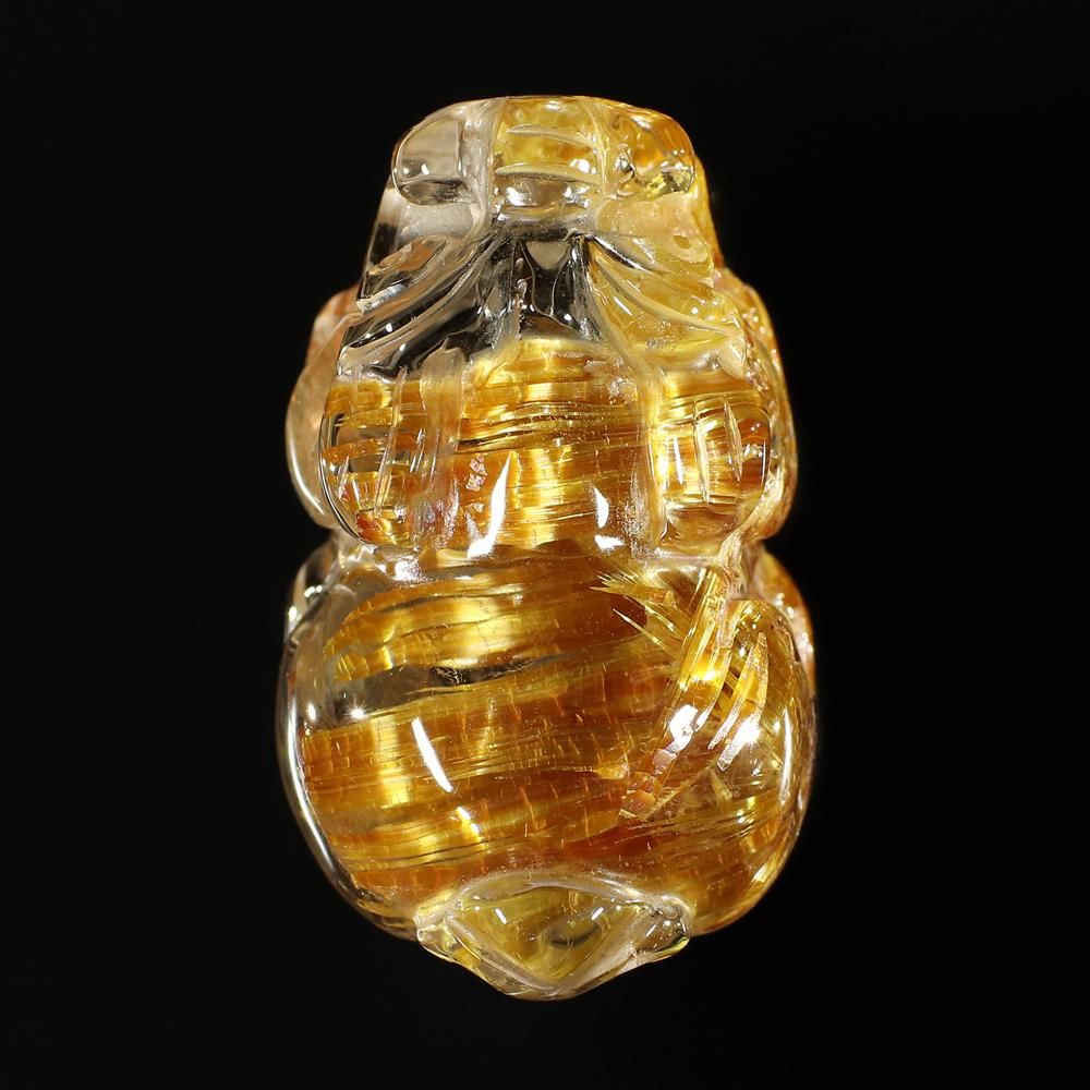 偏財運を高める風水アイテム】タイチンルチルクォーツ 貔貅(ヒキュウ