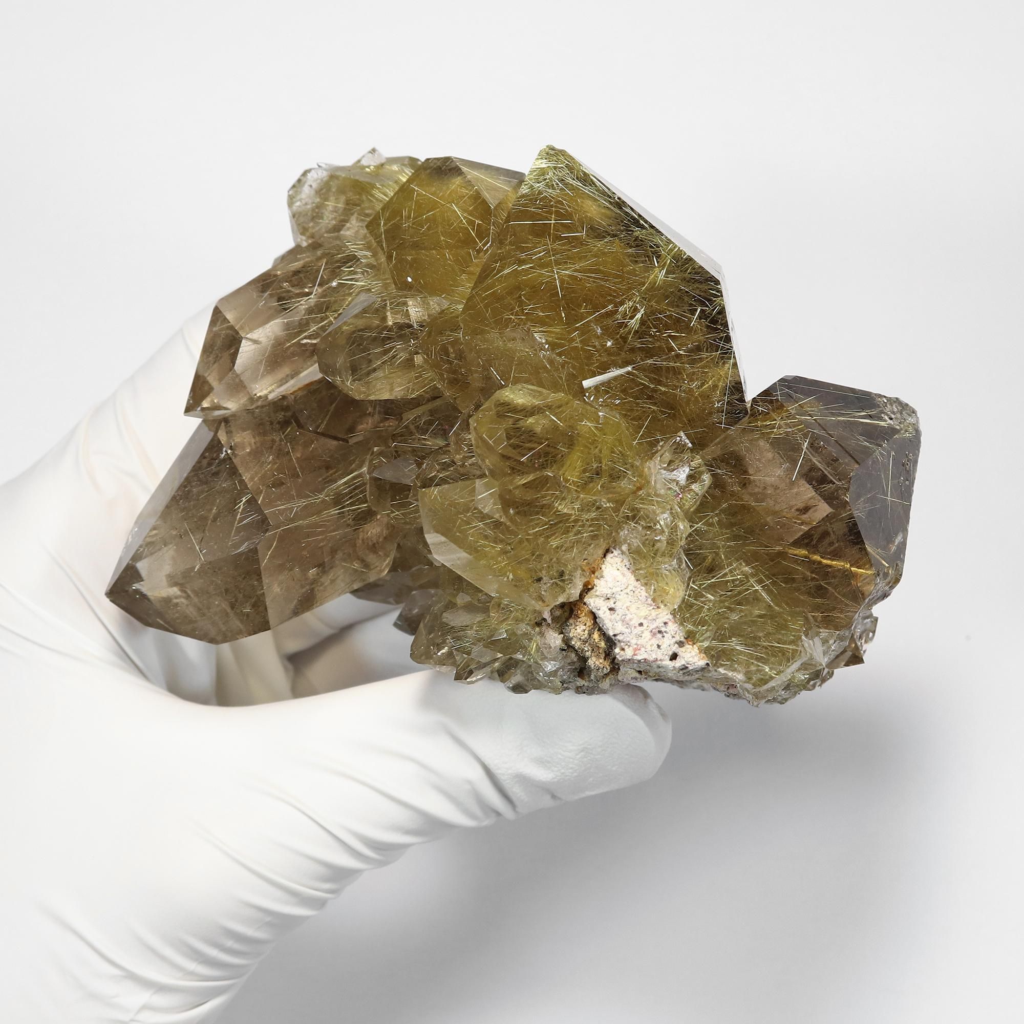 希少なクラスター原石/水晶の透明感と照りが美しい】ブラジル・ミナス