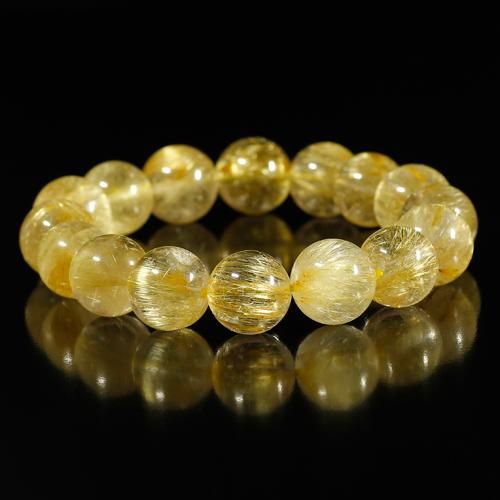 エンジェルヘアールチルクォーツ 12mm～12.5mm玉 ブレスレット(型番