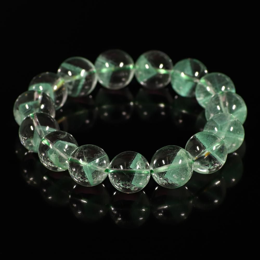 プレミアム/マダガスカル産】グリーンファントムクォーツ 13.5mm～14.5