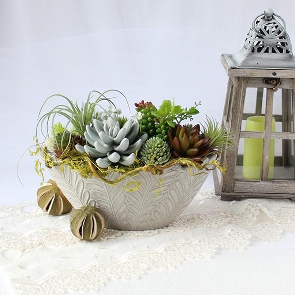 多肉植物・リーフカップMS-アーティフィシャルフラワー - 造花・加工花