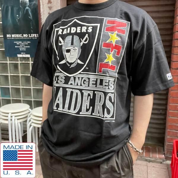 90s USA製 NFL RAIDERS レイダース 半袖Tシャツ | 黒 L - 札幌