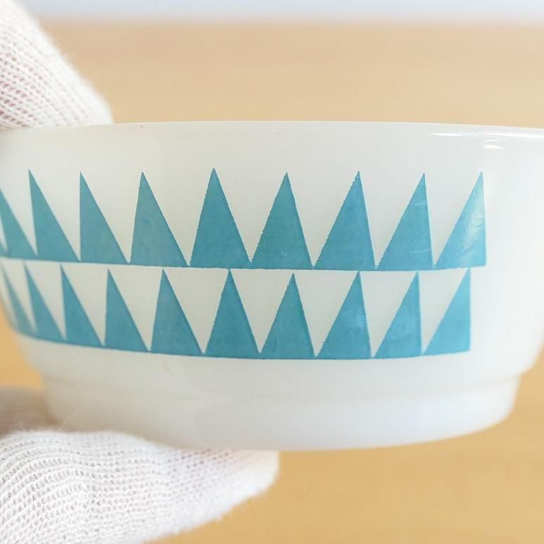 ☆4】ファイヤーキング スープ シリアルボウル トライアングル 青