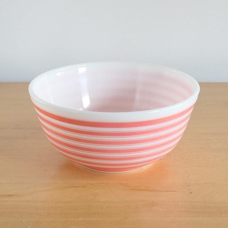☆4】オールドパイレックス ミキシングボウル ピンク レインボー