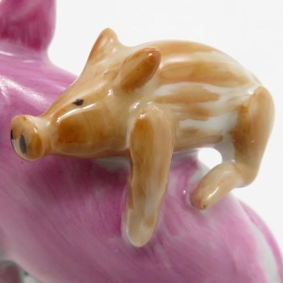 マイセン 置物□イノシシ ピンク フィギュリン 4.5cm 干支シリーズ 亥