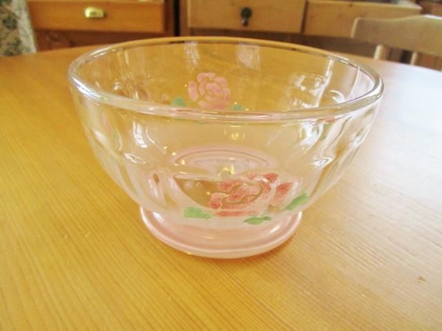 マニーローズ ガラス カフェオレボウル（L） - 「フランス雑貨マニー