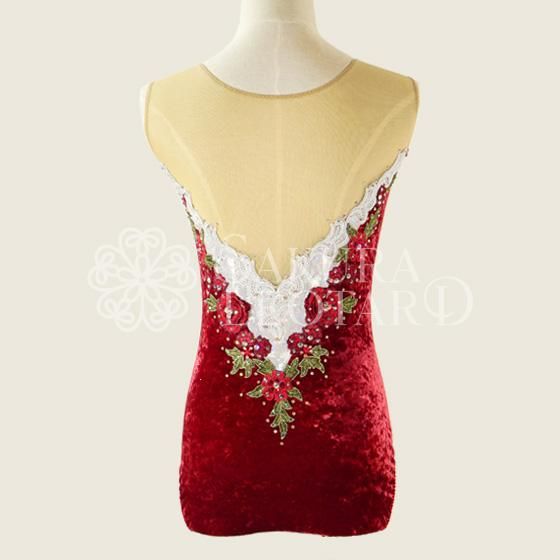 LLサイズ｜レッド｜装飾付きレオタード バトン衣装（ol-089） - バトン