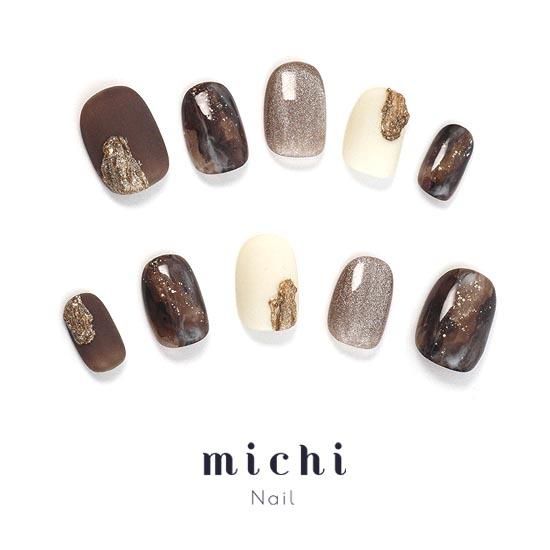 スモーキーカフェモカネイル- ネイルチップ専門店ミチネイル