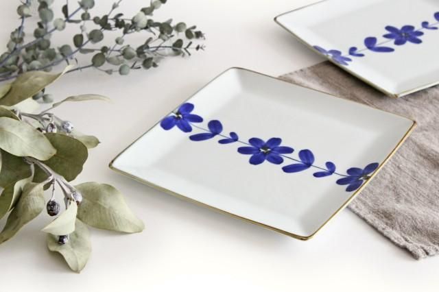 BERNARDAUD 花柄 正方形皿 箱付き BERNARDAUD 花柄 正方形皿 箱付き