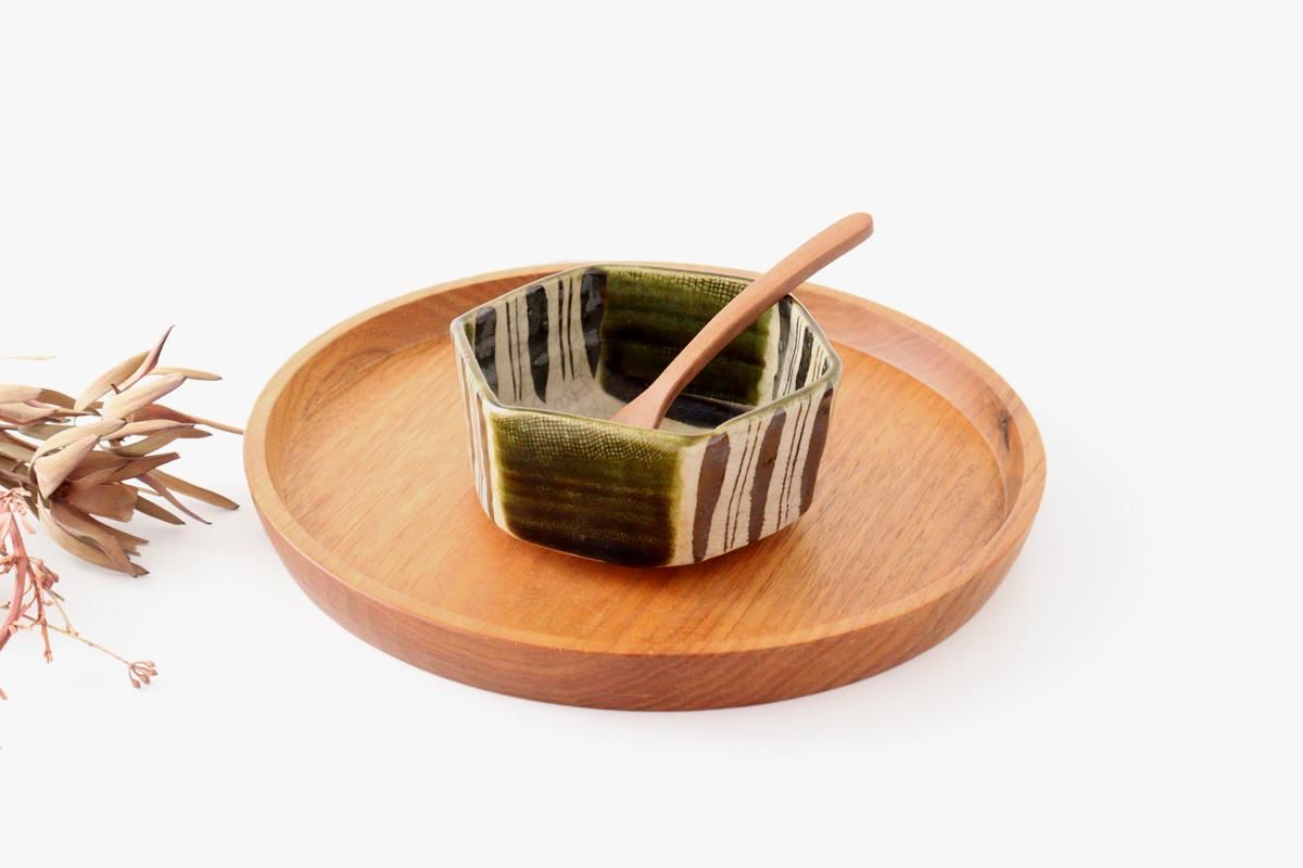 織部線紋六角小鉢｜陶器｜喜多窯 霞仙 加藤裕重｜瀬戸焼｜和食器通販