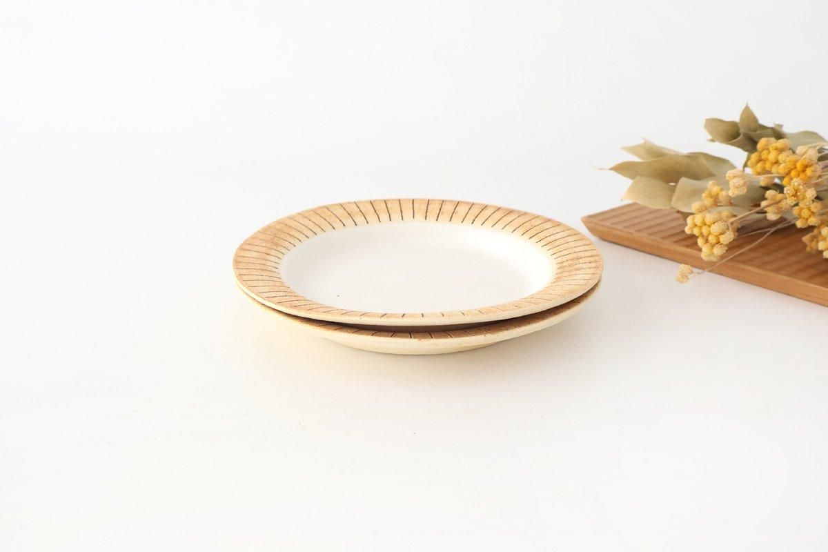 リム皿18cm｜さび｜クラフト石川｜陶器｜かもしか道具店｜萬古焼｜和