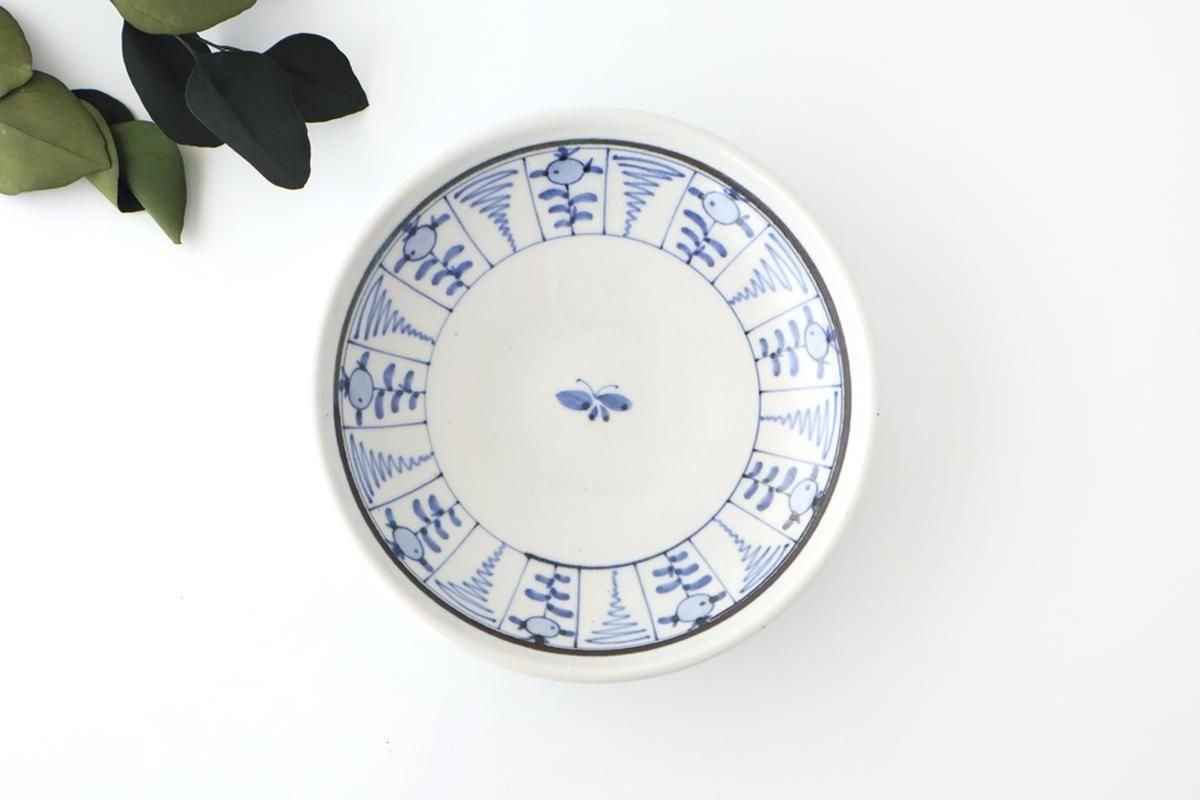 古砥部｜7寸深皿｜なずな文｜半磁器｜陶彩窯｜砥部焼｜和食器通販