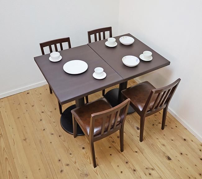 飲食店用 4人用テーブル椅子セット,コンパクト木製ダイニングテーブ