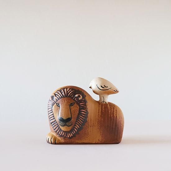 Lisa Larson（リサ・ラーソン）LION WITH BIRD ／ ライオンと鳥 H13