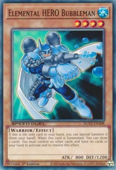 遊戯王 SGX2-ENA08 E・HERO バブルマン Elemental HERO Bubbleman