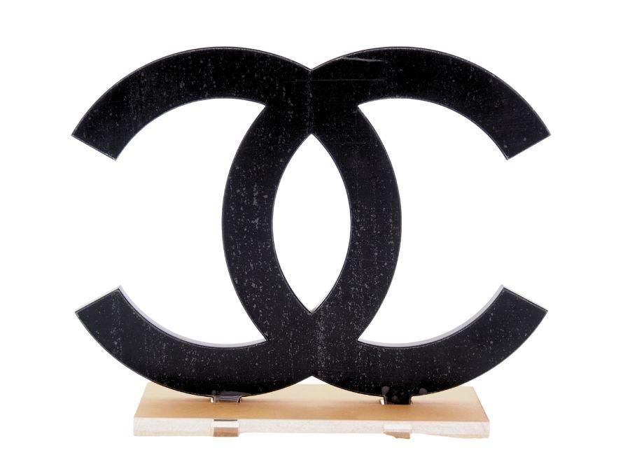 シャネル 店舗ディスプレイ オブジェ 置物 ブラック ココマーク 台座