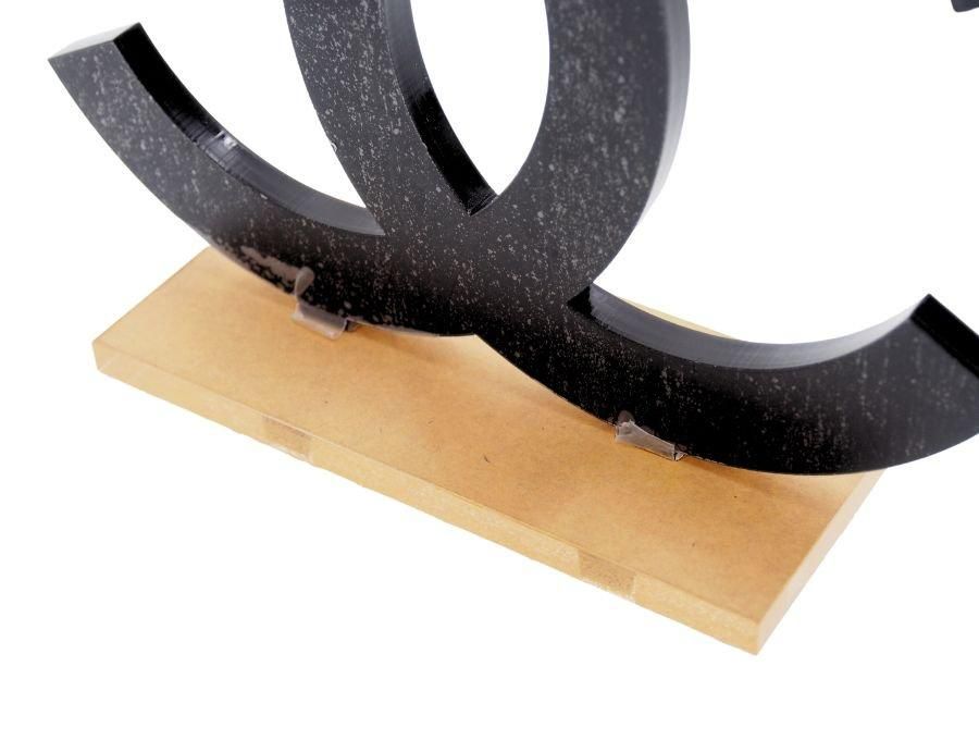 シャネル 店舗ディスプレイ オブジェ 置物 ブラック ココマーク 台座