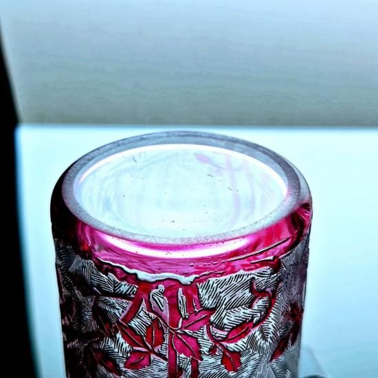 花のオールドバカラ エグランチエの香水瓶#40【1916年カタログ】ピンク