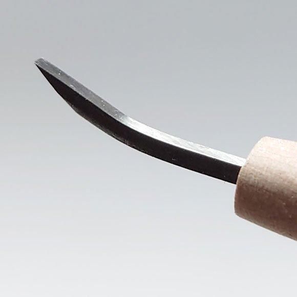 盆栽道具 ハイス鋼 彫刻刀 平刀スクイ 刃渡り 2mm - 盆栽、園芸道具の兼進