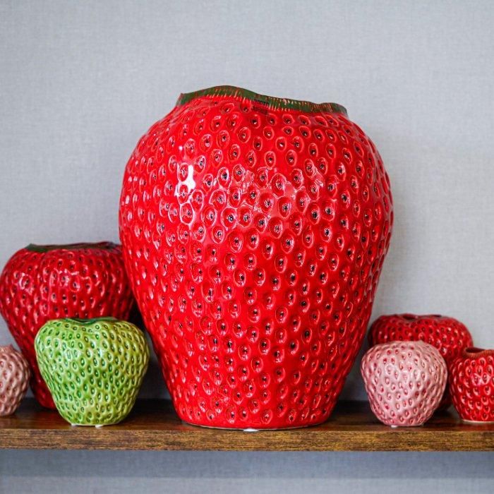 DES POTS(デスポッツ) ストロベリーフラワーベース 【red】 KING size