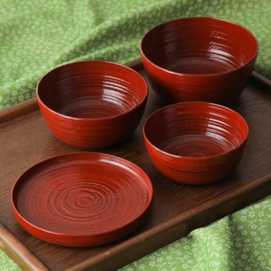 石川漆宝堂 根来挽目うつわ 4点セット＜京都匙亀＞ - カトラリー専門店