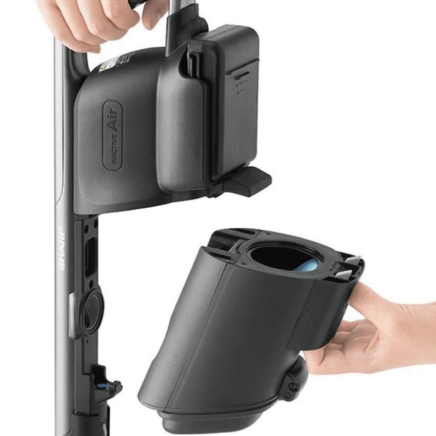 シャープ コードレススティック 紙パック式掃除機 EC-KR1-B（ブラック