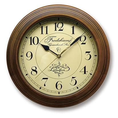 英国風アンティーク調の掛け置き電波時計(アンティークブラウン