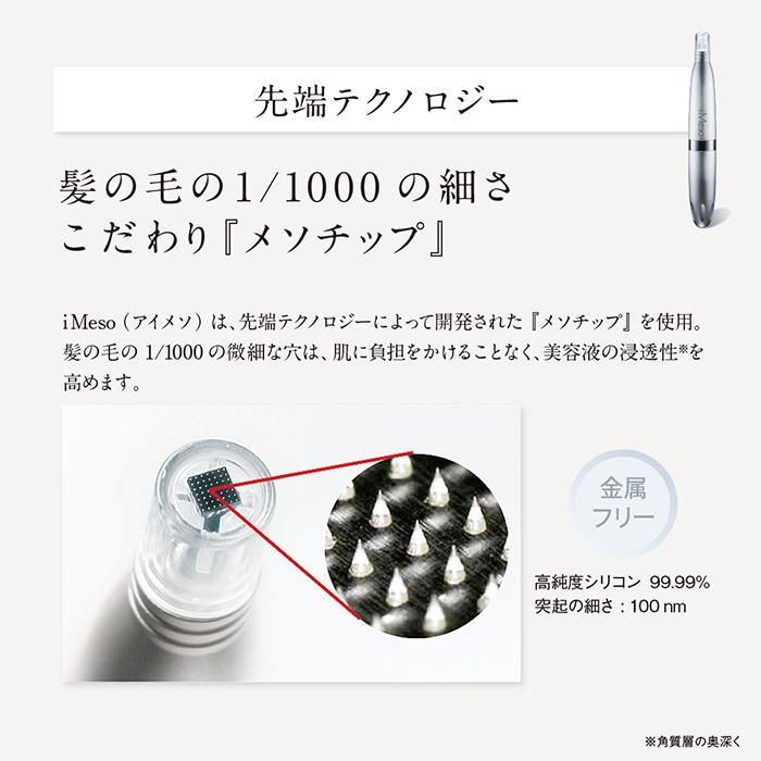 iMeso｜本格浸透ケアが手軽にできる美顔器アイメソ｜美容液の効果を