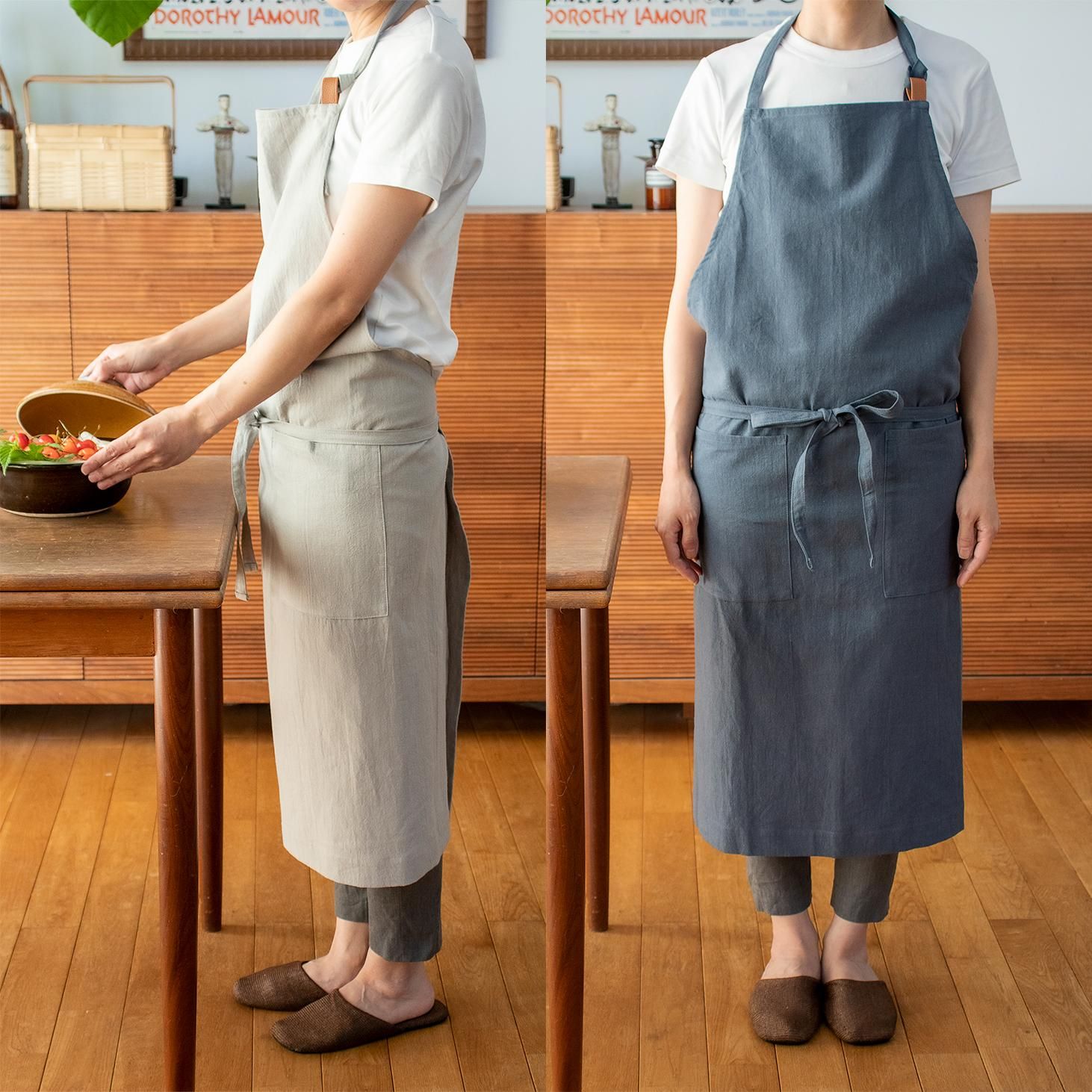長谷園公式通販］綿麻エプロン