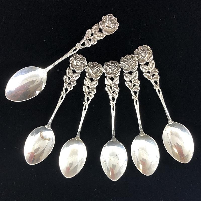 バラのカトラリー スプーン ANTIKO800 ヒルデスハイムローズ ー