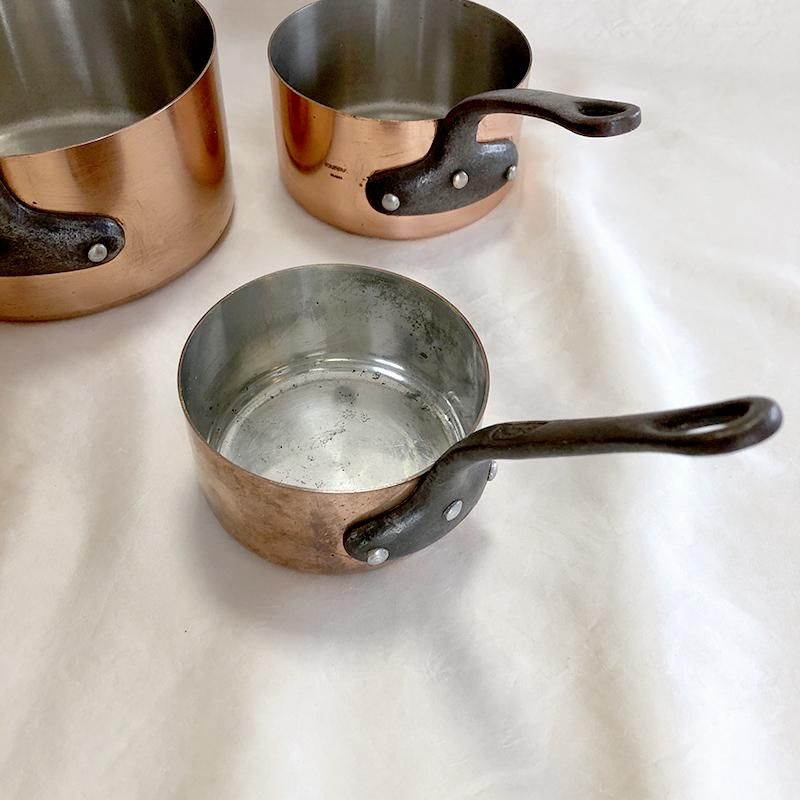 銅片手鍋 フランス本格派銅鍋 使い勝手の良い厚さ1mm #6 直径104