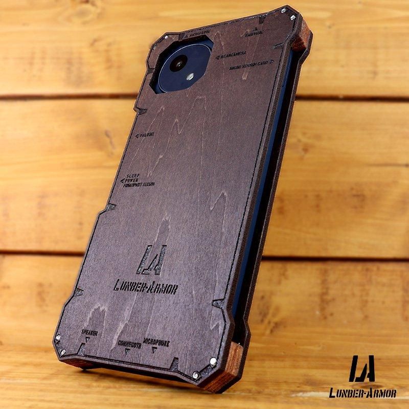 AQUOS Wish4 ケース 木製 ウッドケース 耐衝撃 木のケース 本革 タイプ