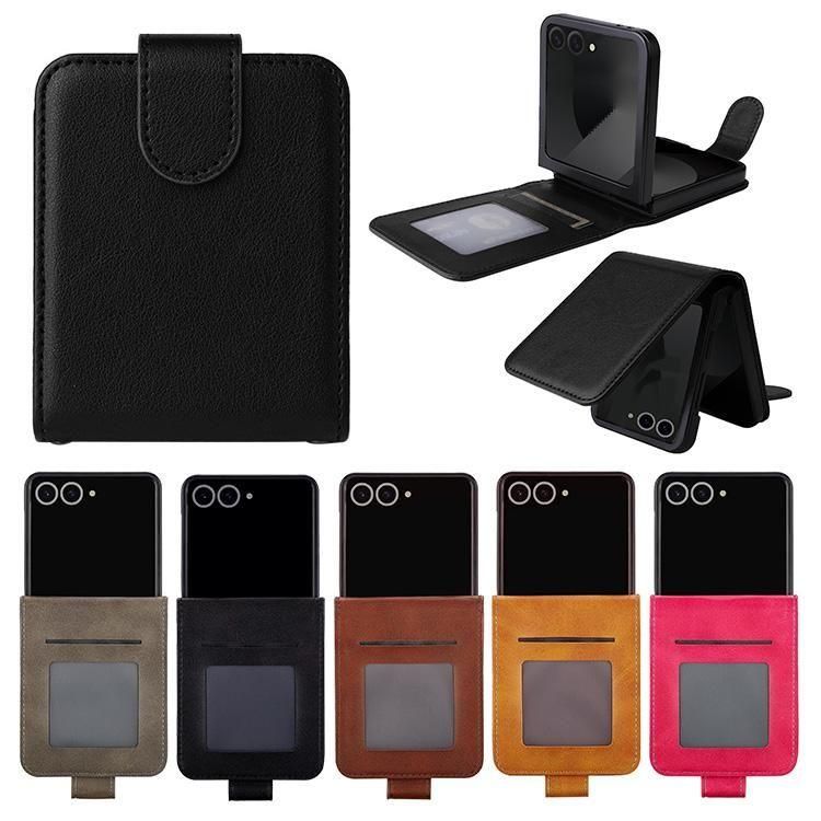 Galaxy Z Flip7 ケース /カバー 折りたたみ型 PUレザー ケース カード