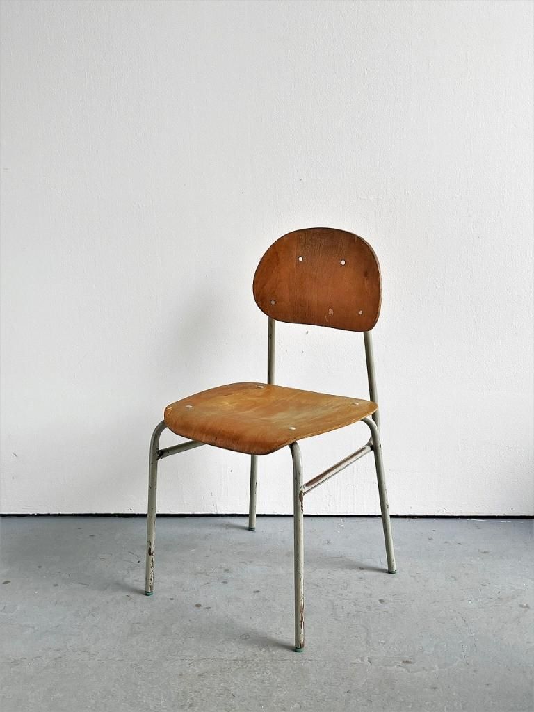 1940-50's ヴィンテージ ウッド スクールチェア - アンティーク