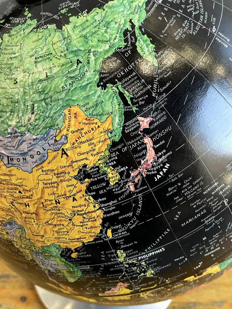 REPLOGLE社製 ヴィンテージ ブラックオーシャン グローブ / 地球儀