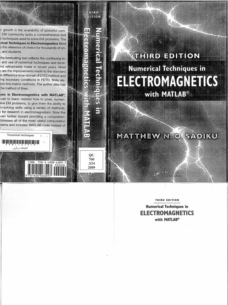 Numerical Techniques in Electromagnetics With MATLAB, Third
