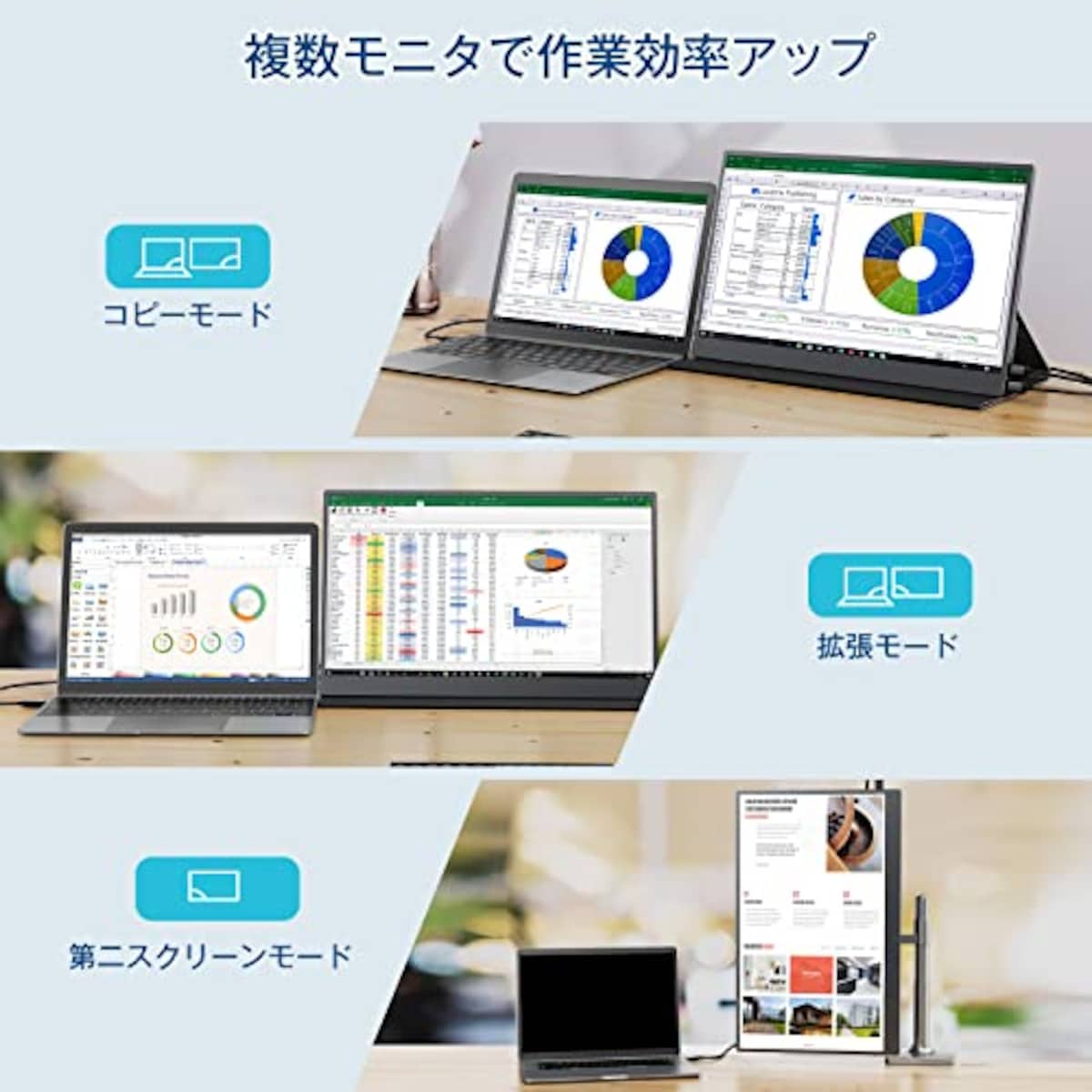 CUIUICのモバイルモニター 17.3インチ ディスプレイ 1920x1080FHD HDR