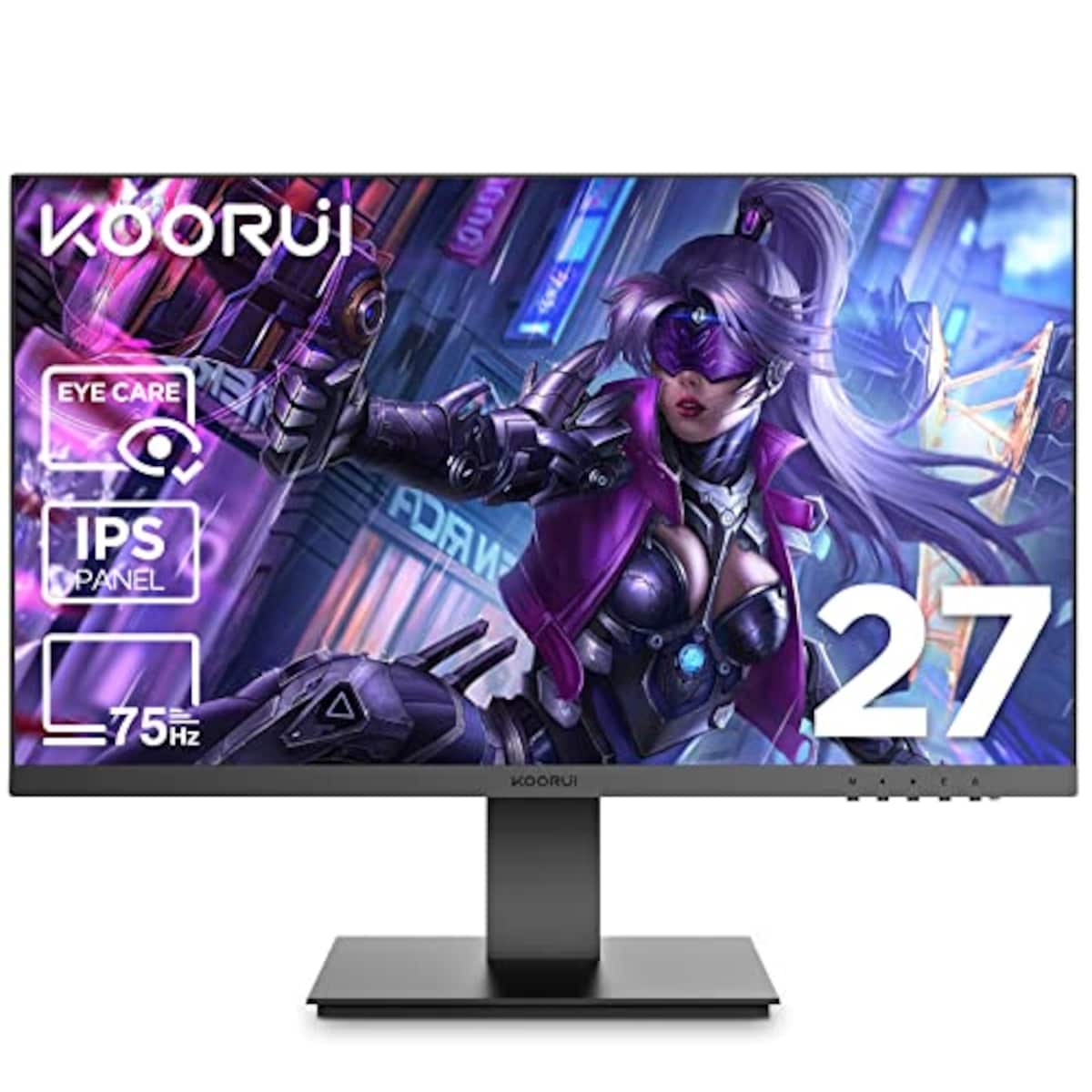 KOORUIのKOORUI モニター 27インチ ディスプレイ IPS非光沢 フルHD PC