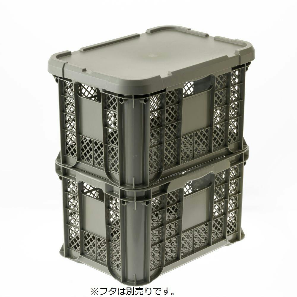 カインズ 取っ手が持ちやすいコンテナ ダークグリーン | 収穫・出荷