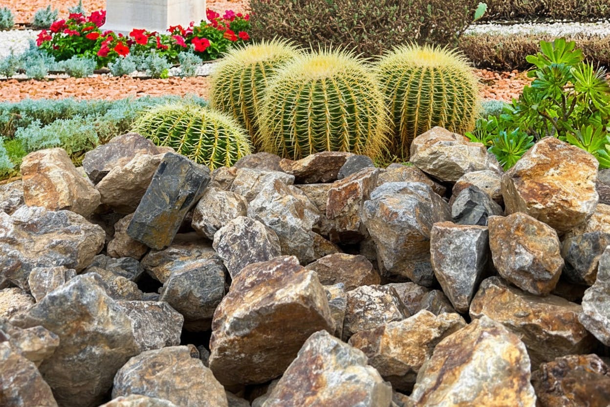 庭石 割栗石 ブラウン ロックガーデン 石 モカロック 20kg 割栗石 茶色