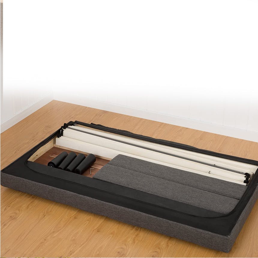 ZINUS(ジヌス) Shalini 布張りベッドフレーム ヘッドボード付 ライト