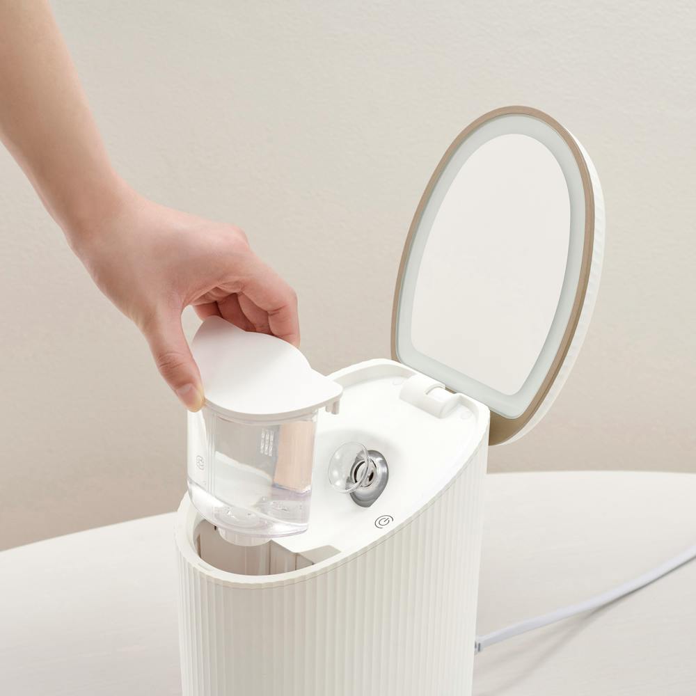 アイリスオーヤマ フェイススチーマー FST-101-W ホワイト 理美容 顔