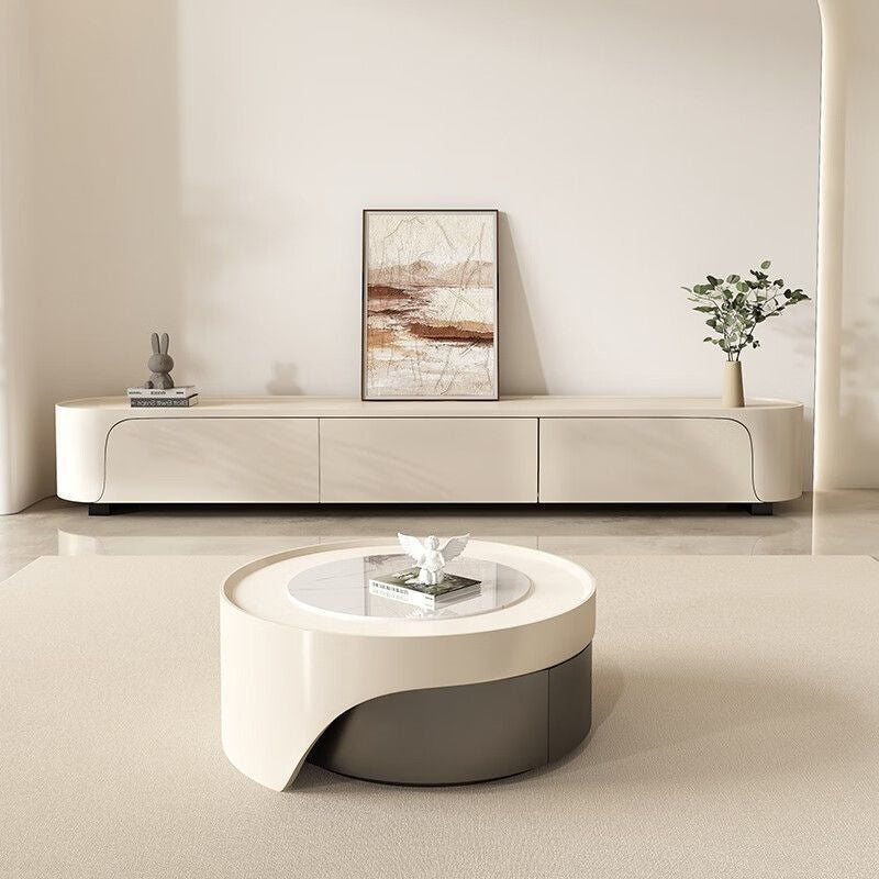 INDOORPLUS公式 | ローテーブル クリーム色感 癒し センターテーブル