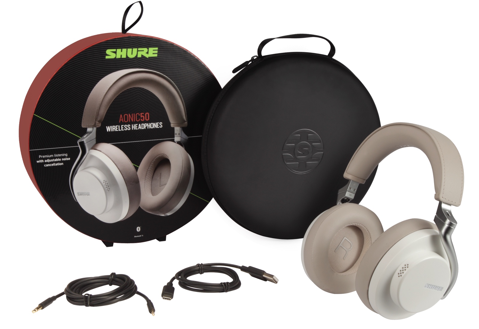 Shure AONIC 50 | ノイキャン搭載ワイヤレスヘッドホン！有線接続も