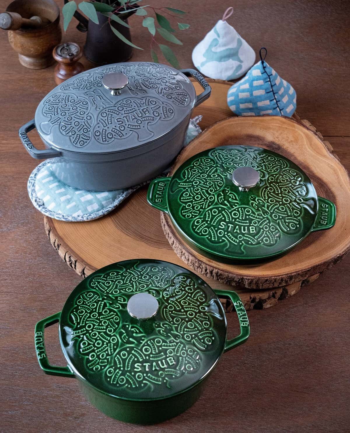 フォレスト ココットオーバル 23cm｜ストウブ×ミナ ペルホネン