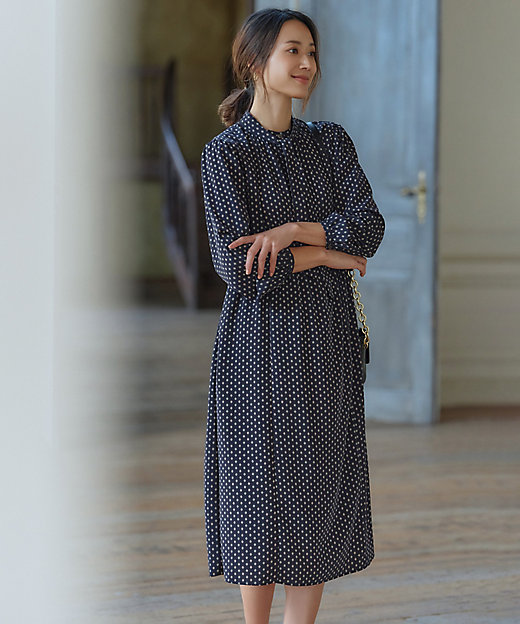 洗える】ジオメトリックパターン ワンピース（OPWWSS0008