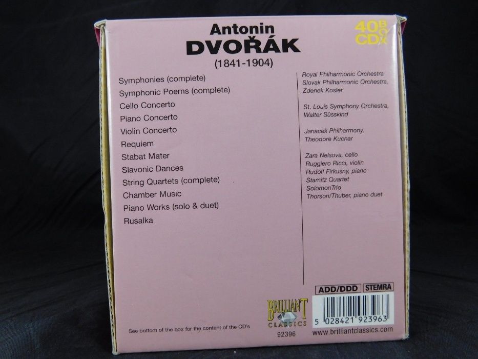 Dvorak - The Masterworks - Caixa 40 CD como nova Celorico (São